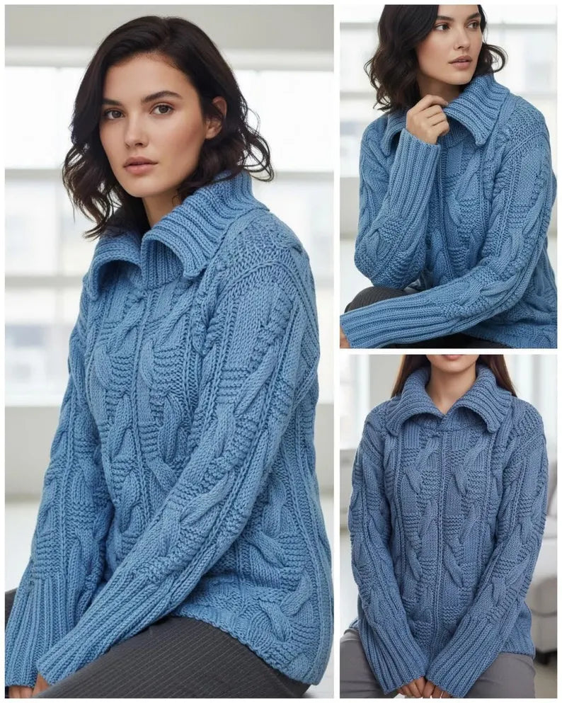Sweater with Cable Pattern