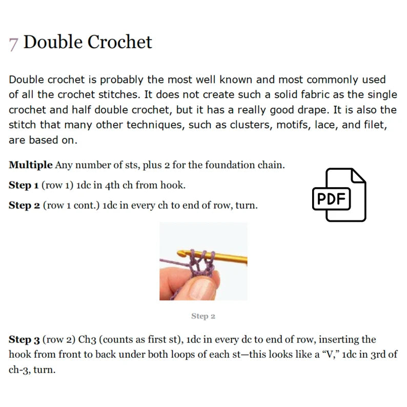 200 + Crochet Resources, PDF Download Crochet Tutorial, Crochet Stitches Crochet Pattern for Beginners, English Crochet Pattern e-book,