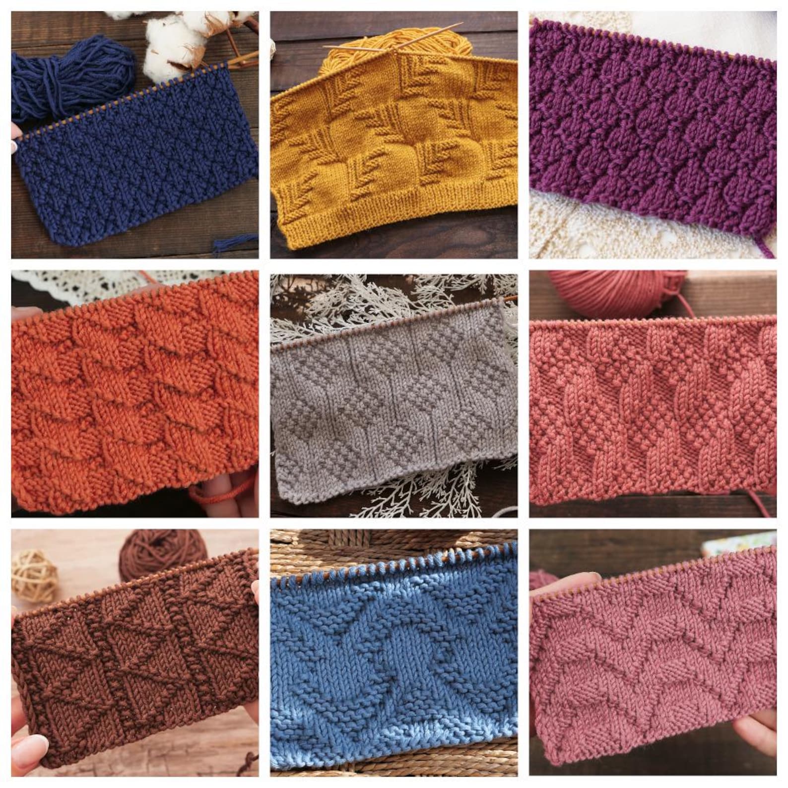 eBook Modèles de tricotage à l'envers | Plus de 25 points (PDF)